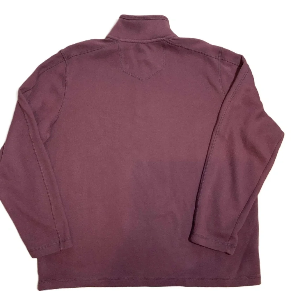 Eddie Bauer Maroon QuarterZip Long Sleeve Pullover Sweater XL Grunge Granola Boy